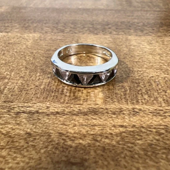 UTC Suzanne Somers Sterling Silver‎ 925 Black Pink Ring Size 7.75