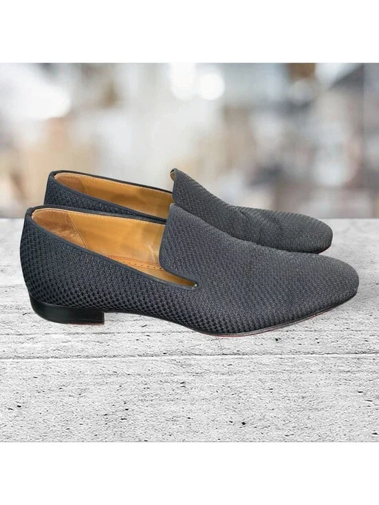 CHRISTIAN LOUBOUTIN DANDY CHICK LOAFER IN BLACK JACQUARD SIZE 41.5 US 8.5
