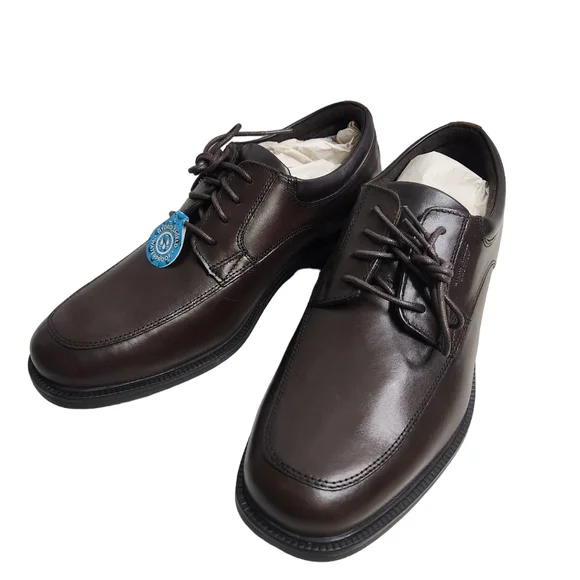Rockport Brown Hydro Shield Water Proof Leather 7.5 Apron Toe Shoes