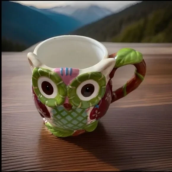 Pier1 Imports Olli The Owl Ceramic Coffee Mug