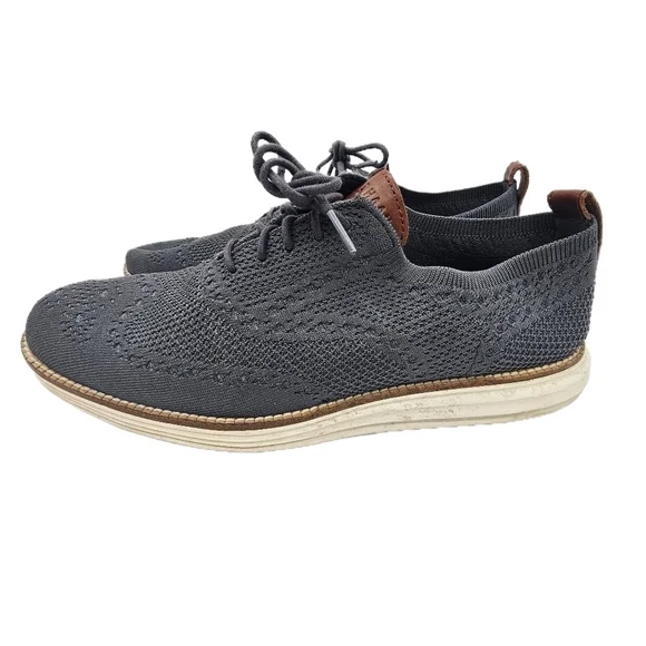 Cole Haan Shoes Mens 9 M Original Grand Stitchlite Wingtip Oxford Gray Blueish