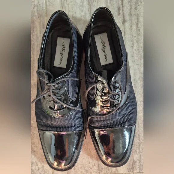 Meghan LA Men's Black Patent Leather Dress Shoes