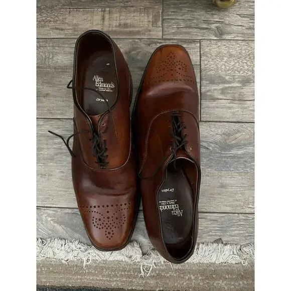 Allen Edmonds Dryden Brown Perforated Cap Toe Brogue Oxfords Dress Shoes Size 11