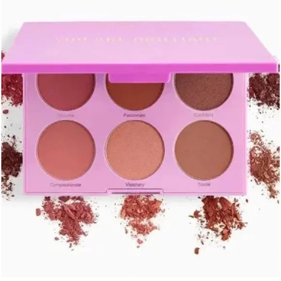 REALHER You Are‎ Brilliant Pro Blush Palette 6 Shades Palette BNIB