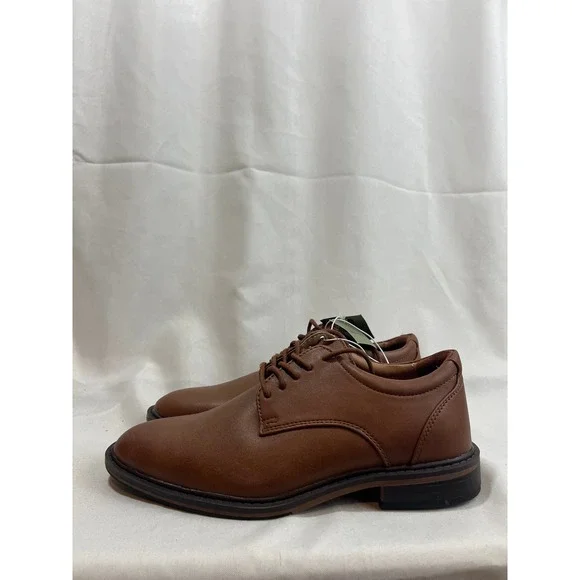 Goodfellow & Co Mens Cognac Brown Memory Foam Dress Shoes Size 7 Derby Lace Up