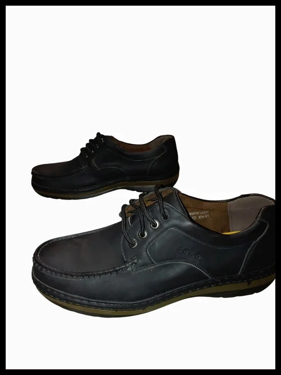 SOLO Men's Black Casual Lace-Up Shoes
