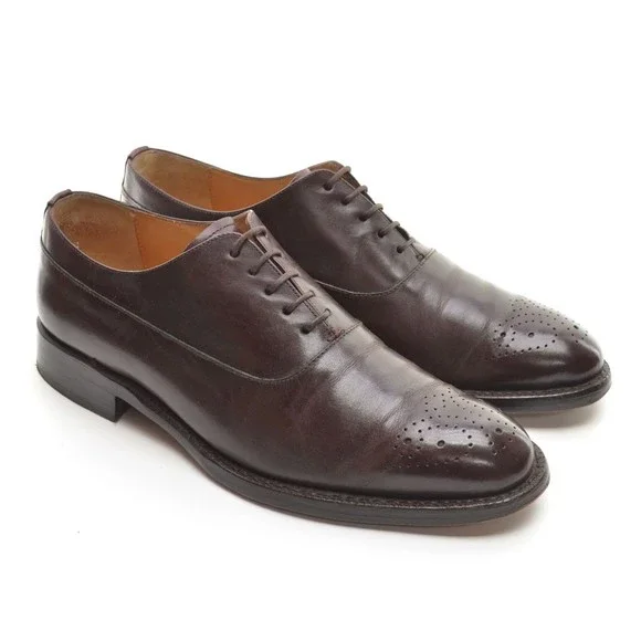 Men Jack Erwin Jasper Brogue Medallion Toe Oxfords 8.5 D