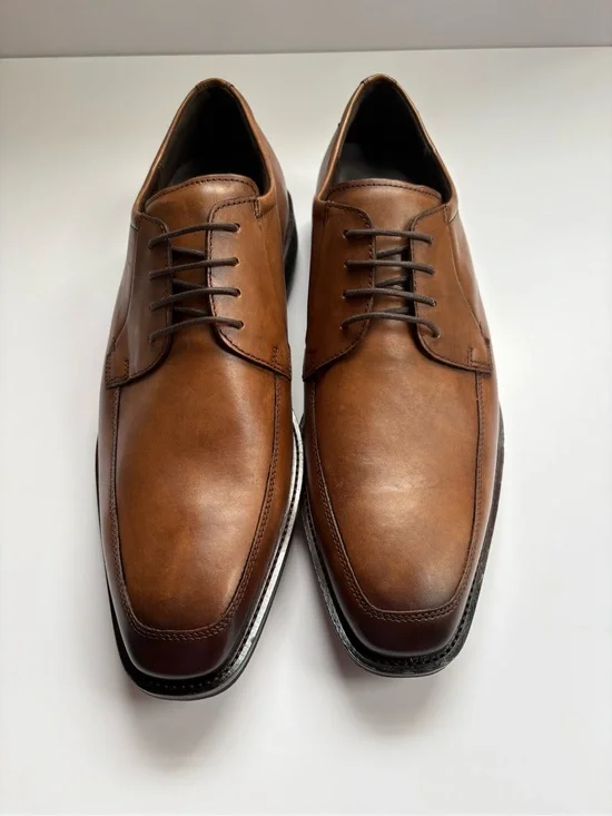 Ecco Men's Calcan Apron Toe Tie Shoes SZ 10 $70