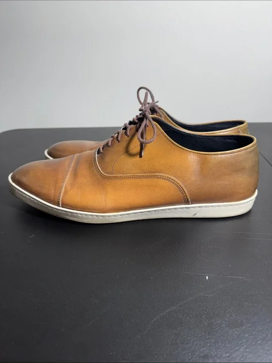 Allen Edmonds mens 12 D brown park Avenue hybrid dress shoes EUC