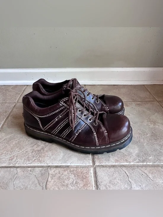 Dr. Martens Jordan Brown Leather Oxfords Y2K Chunky Sole​