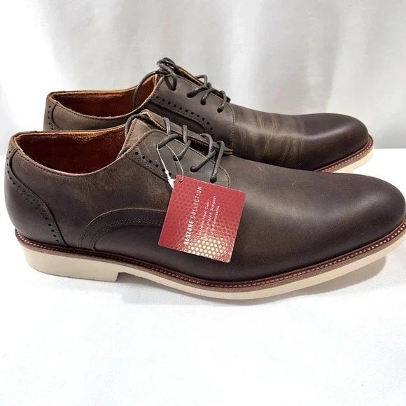 Stacy Adams Wescott Plain Toe Oxford Men's Shoes Brown US 11M - New With Defects