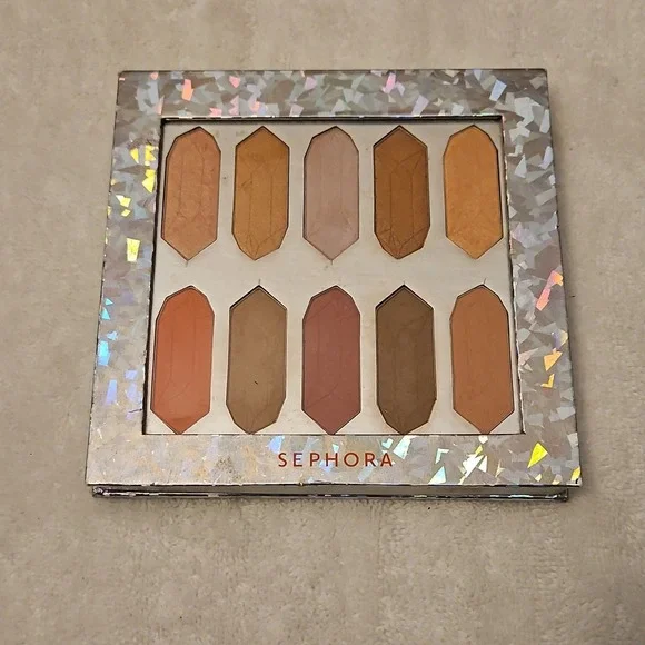 Sephora What A Gem!‎ Crystal Face Palette Radiant Pressed Powder Bronze Gold