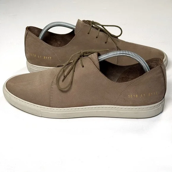 Common Projects Size 8 US / 41 Tan Nubuck Leather Sneakers 1618 41 8117 Suede