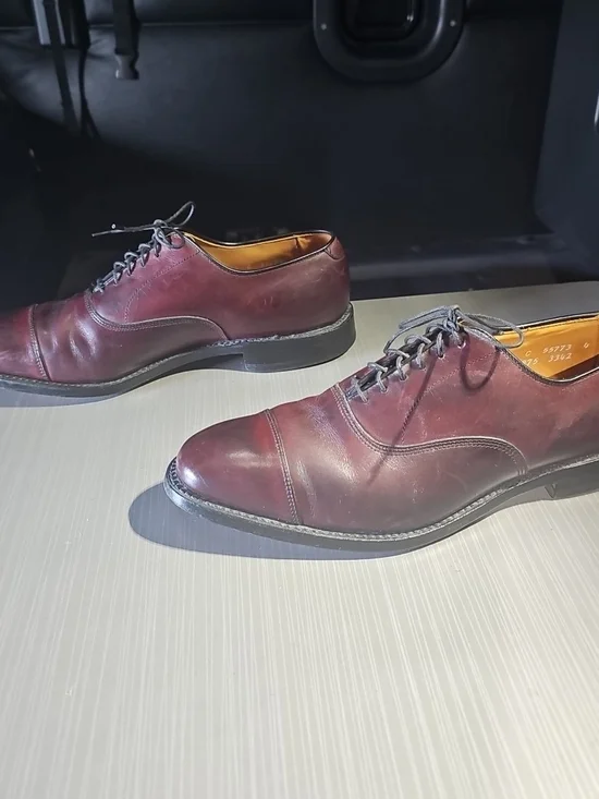 Allen Edmonds Park Avenue Mens Size 8.5 C Burgundy Leather Oxford Great PreOwned