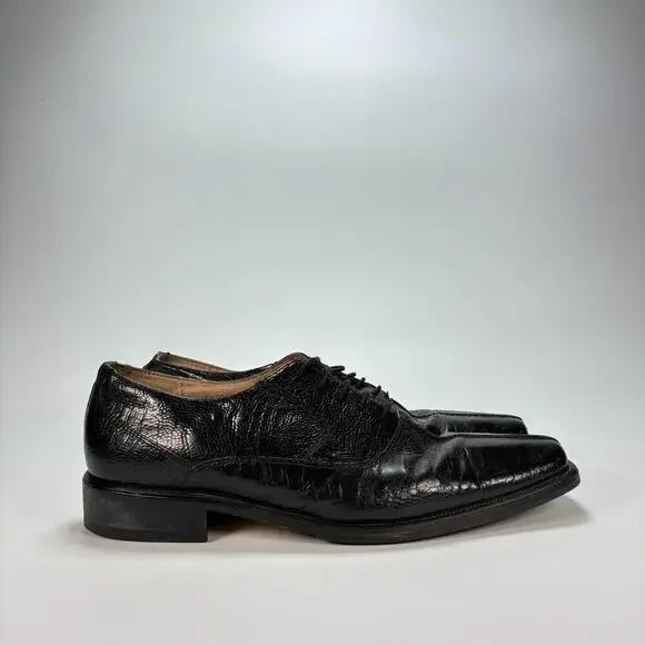 Giorgio Brutini Black Leather Casual Square Toe Oxford Dress Shoes Men's Sz 8.5M