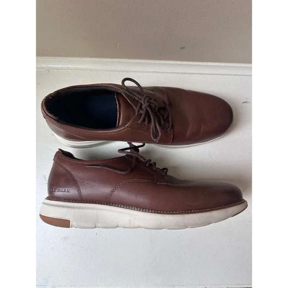 Cole Haan Shoes Mens 12 Grand Crosscourt II Oxford C34853 Brown Leather Sneakers