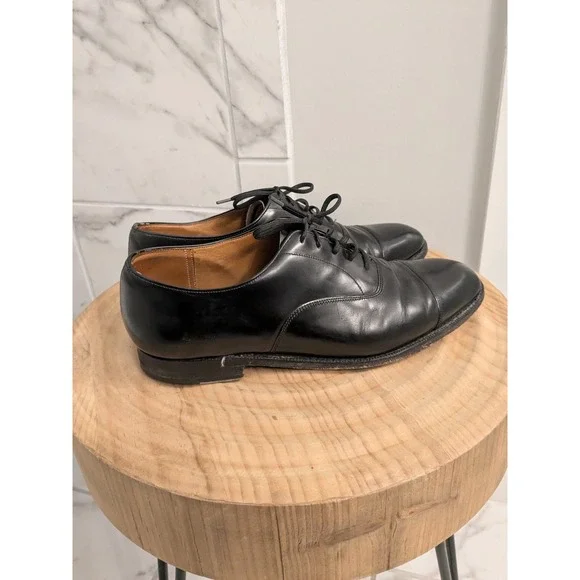 Vintage Church's Mens Black‎ Balmoral Leather Oxfords Dress Shoes Size 8 READ