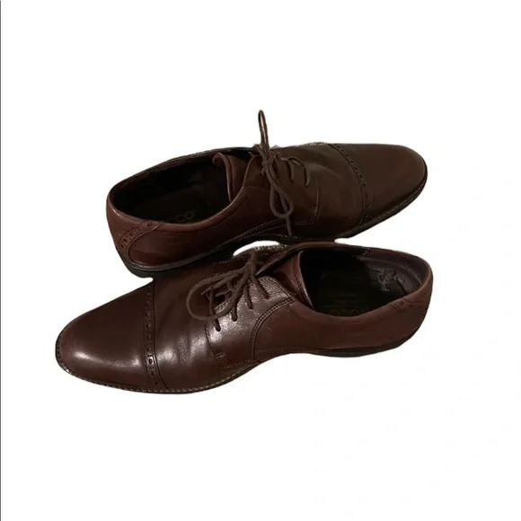 Ecco virtus lll cap toe brown Oxford 45 extra wide