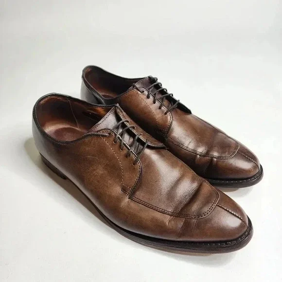 Allen Edmonds Delray Split Toe Lace Up‎ Oxfords Vero Cuoio Super Prime Size 11 D