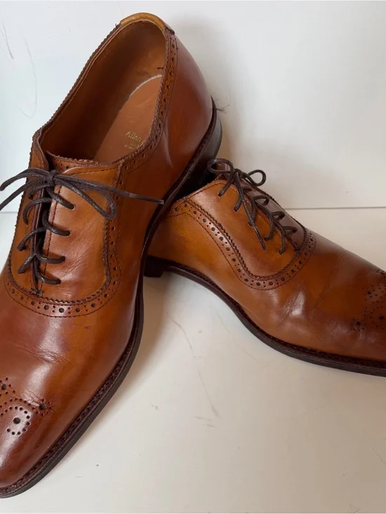 Allen Edmonds Chestnut Brown Leather Brogue Oxfords