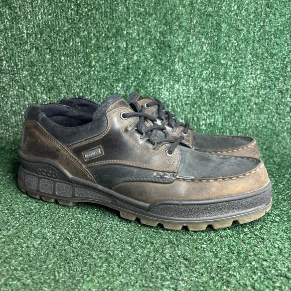 ECCO Track II Gore-Tex Waterproof Leather Rugged‎ Heritage Oxford Brown Mens 12