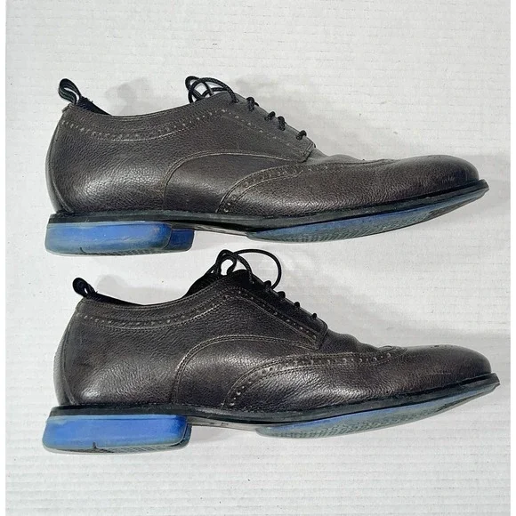 Cole Haan Grand.OS Wingtip Shoes Men's 9.5 Brown Oxford Dark‎ Academia C31355