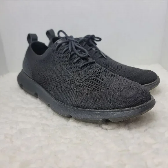 Cole Haan 4.Zerogrand Mens Oxford Shoes Size 9.5 Black Stitchlite Wingtip C35744