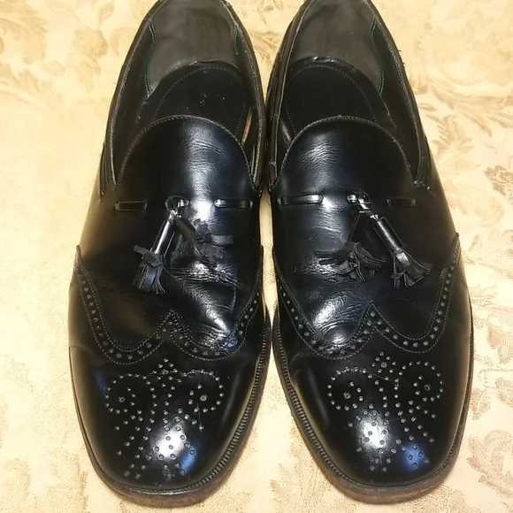 Vintage Florsheim imperial,Black Western Style Men's oxfords,dress shoe.