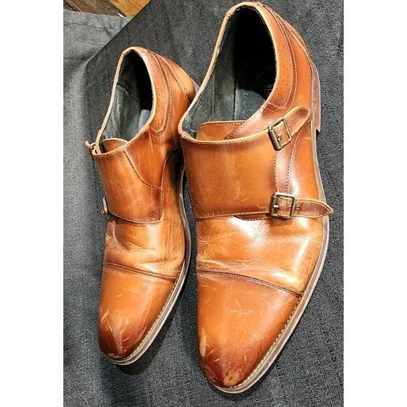 Stacy Adams Dress Shoes‎ Mens 13 M Bayne Oxford Brown Leather Lace Up 25347-221