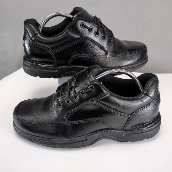 Rockport Eureka Black Oxford Shoes Mens 8.5 XW Extra Wide Leather Lace Up