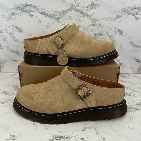 Dr. Martens Isham Charles Stead Suede Mules Slip On Shoes Casual Doc Men’s Sizes