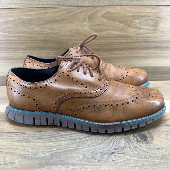 Cole Haan Zerogrand Remastered Wingtip Oxford Mens 10 M Brown Business Casual