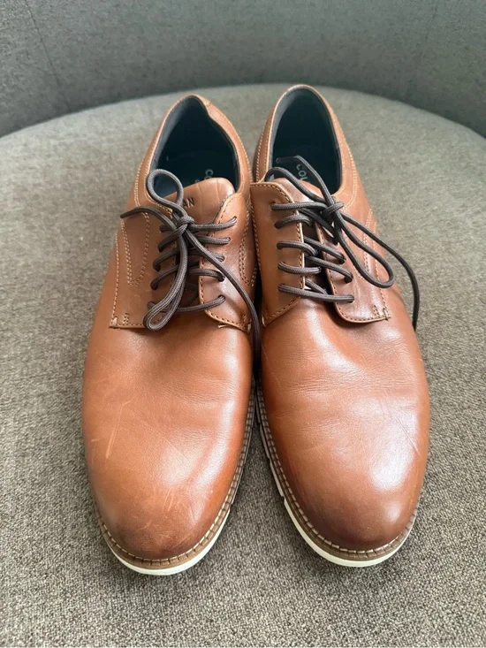 Cole Haan Tan Leather Derby Dress Shoes