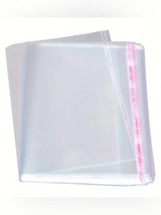 50 pack of Clear Cellophane Bags with Adhesive Seal
