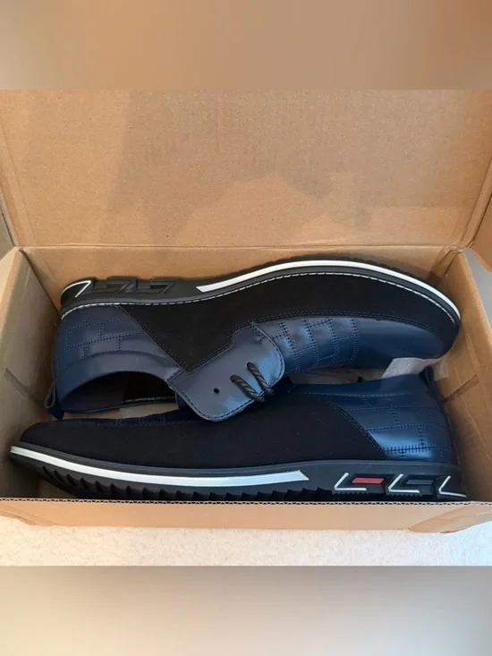 Gatsby Oxford Derby All-Day Comfort Leather Shoe in Navy