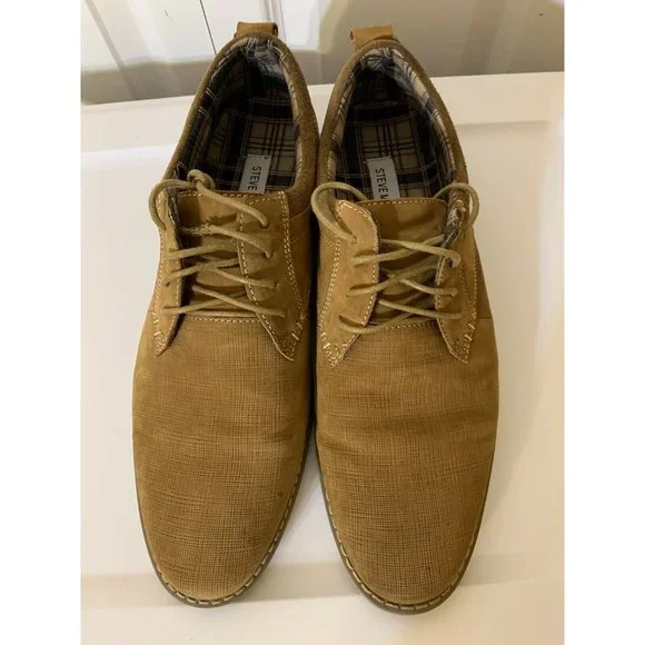 Steve Madden P-Geraro Men’s Sz 12‎ Casual Lace Up Oxford Shoe Tan/Brown