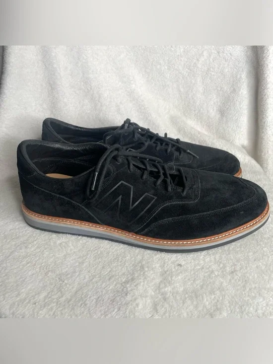 New Balance MD1100BK Men 13 4E Wide Black Suede Comfort Casual Oxford Shoes