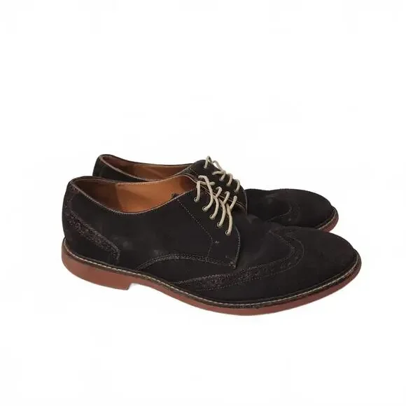 Cole Haan Men's Brown Suede Wingtip Academia Preppy Oxfords‎ Size 10.5