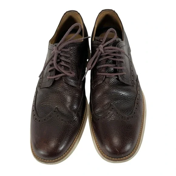 Cole Haan Grand Series Mens 10.5 M Brown Leather Wingtip Oxford Shoes C26475
