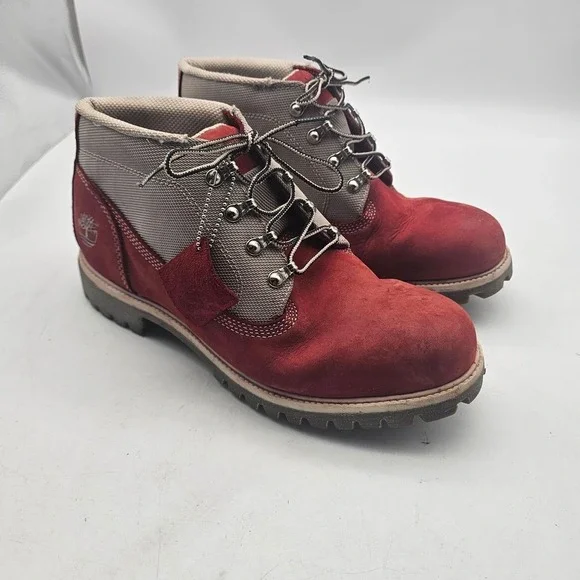 Timberland Boots Mens Size 11.5 Red Waterproof Hiking Trail Outdoor 13054