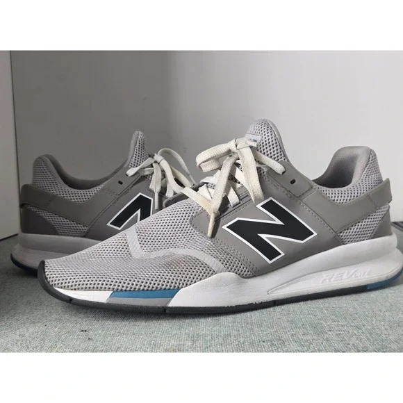New Balance 247 Rain Cloud Black Running Shoes Sneakers Men's Sz 13 MS247FC
