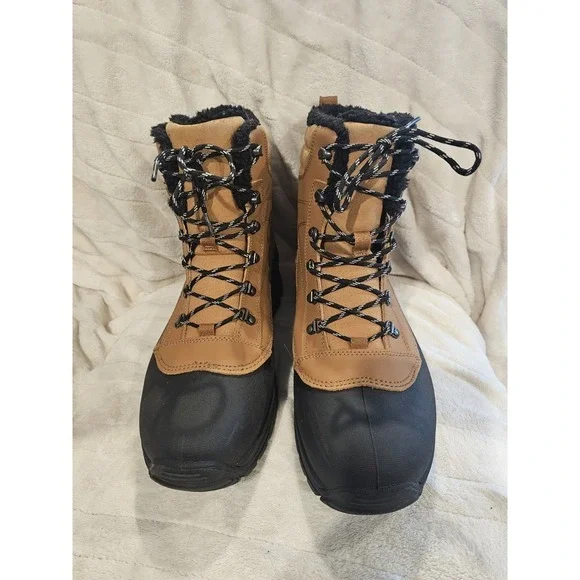 All‎ In Motion Men's Winter Boots Waterproof Faux Fur Outdoor NWOT Size 12 K078
