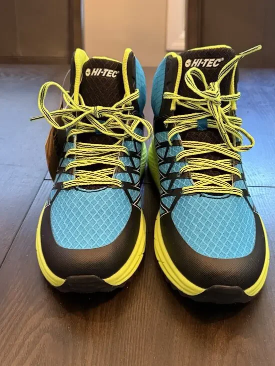 HI-TEC Demolisher Mid Men's Athletic Shoes Synthetic Black/Blue/Yellow 9.5