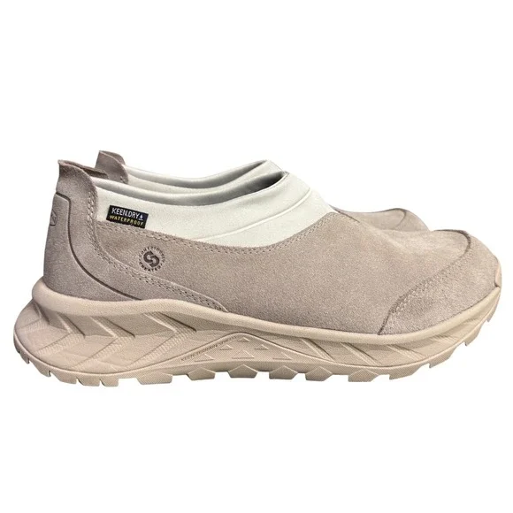 Keen TTS Moc Waterproof Suede Slip On Shoes Tan Sand 1031231 Mens 10