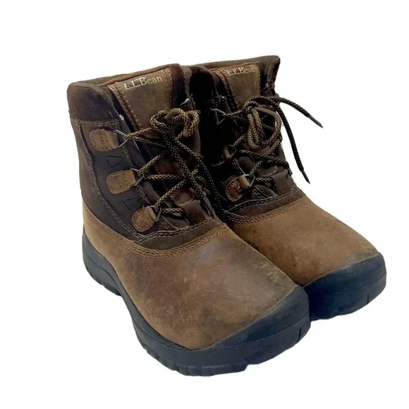 L.L Bean Tek 2.5 Suede Leather Boots Primaloft Lace Up Brown Sz 7