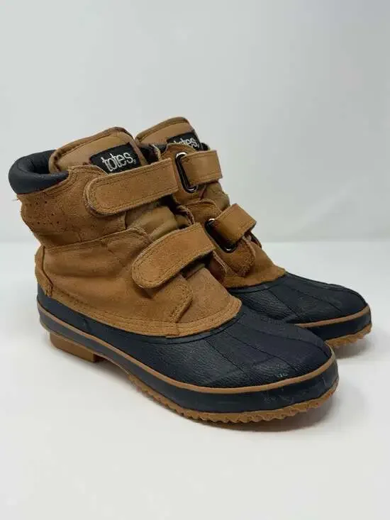 Vintage Totes Men's Thermolite Insulation Leather Duck Boots with Velcro Straps