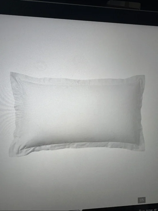 Pottery Barn Tencel /Linen King Pillow Sham Linen Edge trim one sham shabby chic
