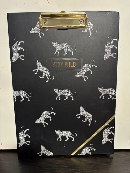 Stay Wild Cat Clipboard and notepad