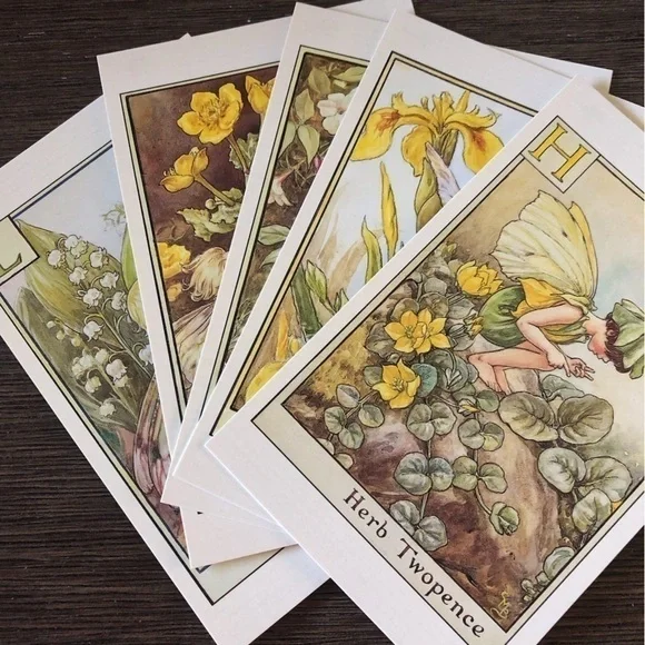 Garden Flower Fairies by: Cicely Mary Barker postcard set #10