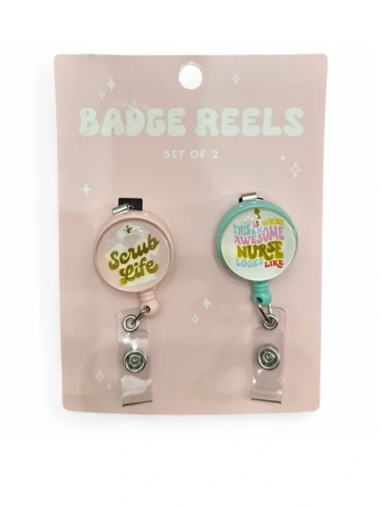 Retractable Nurse Badge Reels Alligator Clip (Set of 2) [NWT]